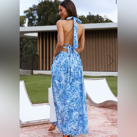 Hello Molly Darling Star Maxi Dress Blue US8 - Picture 5 of 5